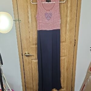 Striped Navy Maxi Dress